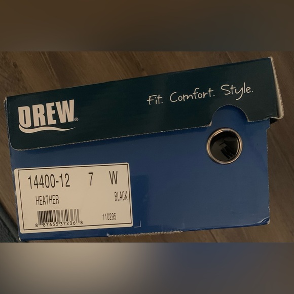 Seriously Comfortable Supportive BNIB Black Leather DREW Specialty Shoes Size 7 - Picture 7 of 11